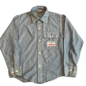 ❤️SOLD❤️Vintage Levi Strauss & Co. Since 1850 Engineer Stripe Long Sleeve Boys